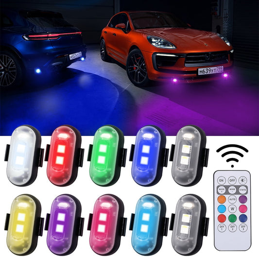 10Pcs Tire Valve Cap Lights,KEPEAK LED Bike Wheel Lights,RGB Color-Changing,USB Charge,for Car Bike Motorcycle Accessories