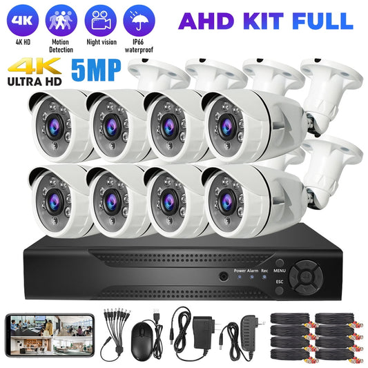 8CH 1080P Wired Security Camera System,Kepeak 8pcs HD Outdoor Home Surveillance Cameras Night Vision Remote Access Motion Alert