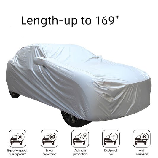 KEPEAK Waterproof All Weather SUV Car Cover, Fits 140-169 Inches, Snowproof, UV Protection, Windproof Outdoor Full Car Cover