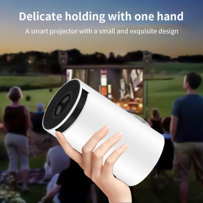 Mini Projector Upgraded, Auto Keystone Correction Portable Projector Android 11.0, 4K/ 200 ANSI Smart Projector Dual Band Wi-Fi6+BT5.0, 130 Inch Screen, 180 Degree Flip, Round Design, Home Video Projector Audio