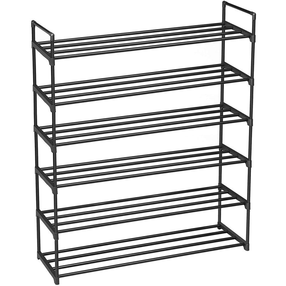 Large Shoe Rack 6 Tier Organizer Tall Metal Shoe Organizer for Entryway Bedroom, Wide Shoe Shelf Storage