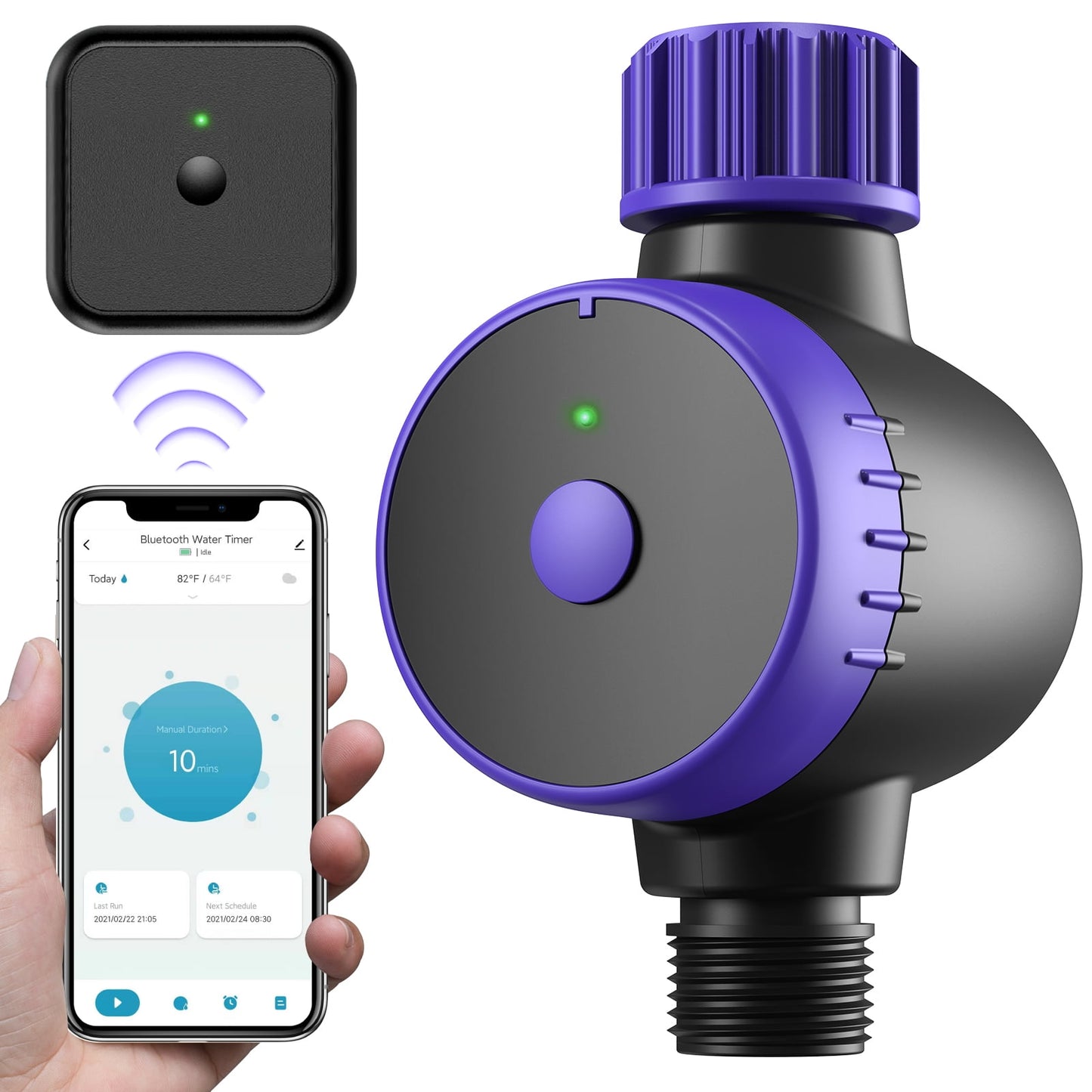 WiFi Water Timer for Garden Hose - 2 Zone Hose Timers for Watering, Smart Sprinkler Timer System, Programmable Watering Program