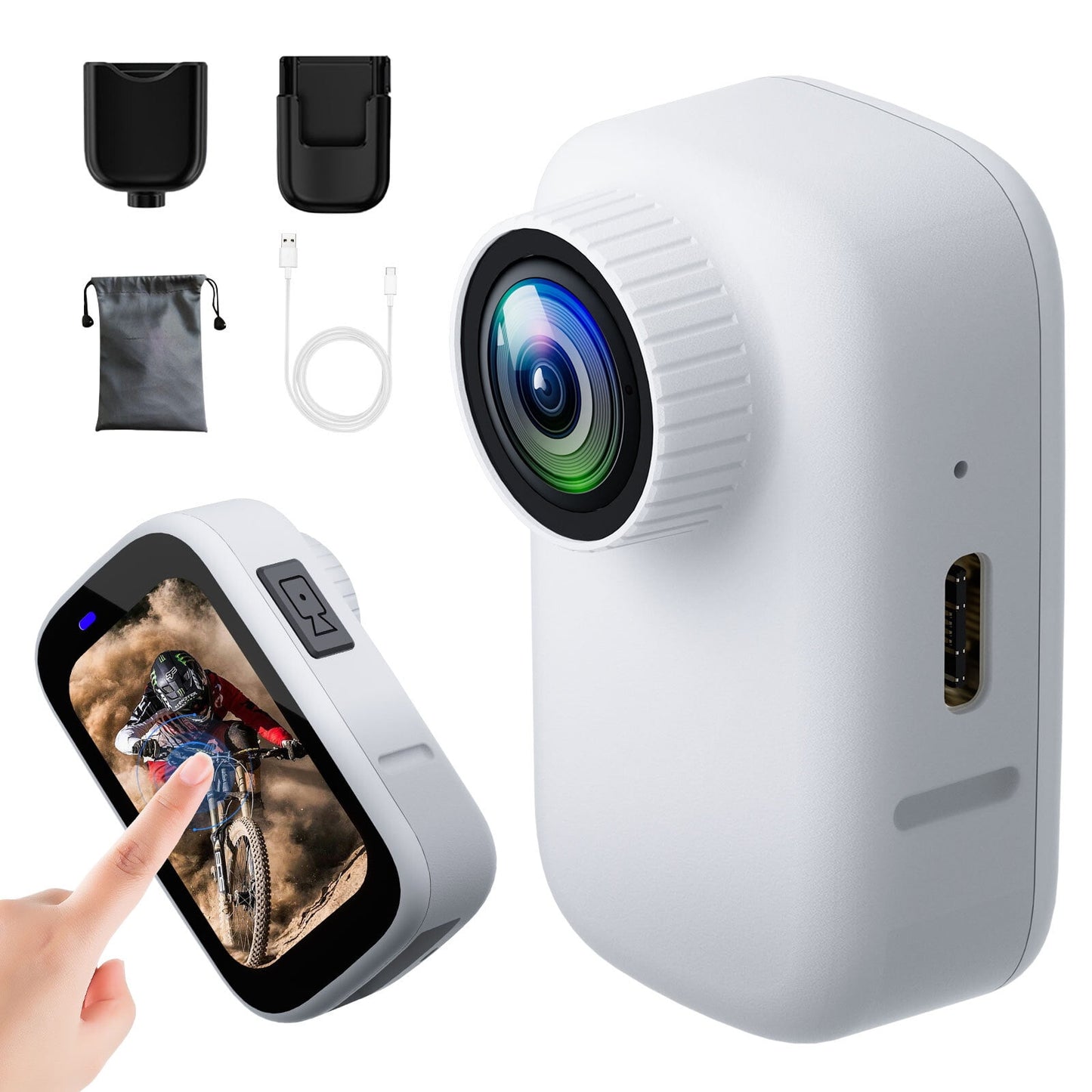 Action Camera,Kepeak 4K Tiny Action Camera,30FPS Video & 20MP Photo,WiFi,64GB, Touchscreen,for Vlog, Webcam, Travel, Sports