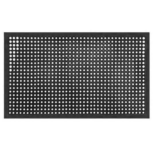 Rubber Anti-Fatigue Non Slip 36inch x 60inch New Commercial Heavy Duty Drainage Kitchen Mat Black Bar Floor Mat