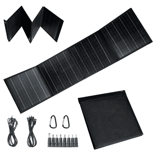 200W Portable Solar Panel,KEPEAK 5V 2A Folding Solar Panel Solar Cell for Camping Hiking Backpacking Outdoor Trip Compatible with Phones Tablet