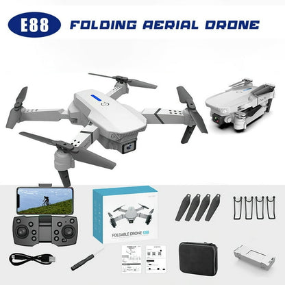 Feoflen Drones with Dual Camera for Adults, 4K Camera Drones for Adults, Wifi Fpv Quadcopter for Adults, Aerial Drones with Carrying Bag for Adults, Obstacle Avoidance, One-key to Return, APP Control