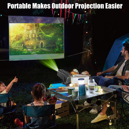 Mini Portable Projector 180°Adjustable Stand]HIPPUS Smart Mini Projector with WiFi and Bluetooth, Full HD 1080P, Auto Keystone,4K Video Portable Ceiling Projector,Wifi 6,Android 11.0