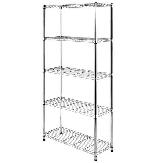 Kepeak 5-Shelf Heavy Duty Storage Shelving,350 lbs Loading Capacity, Metal Storage Rack,Sliver