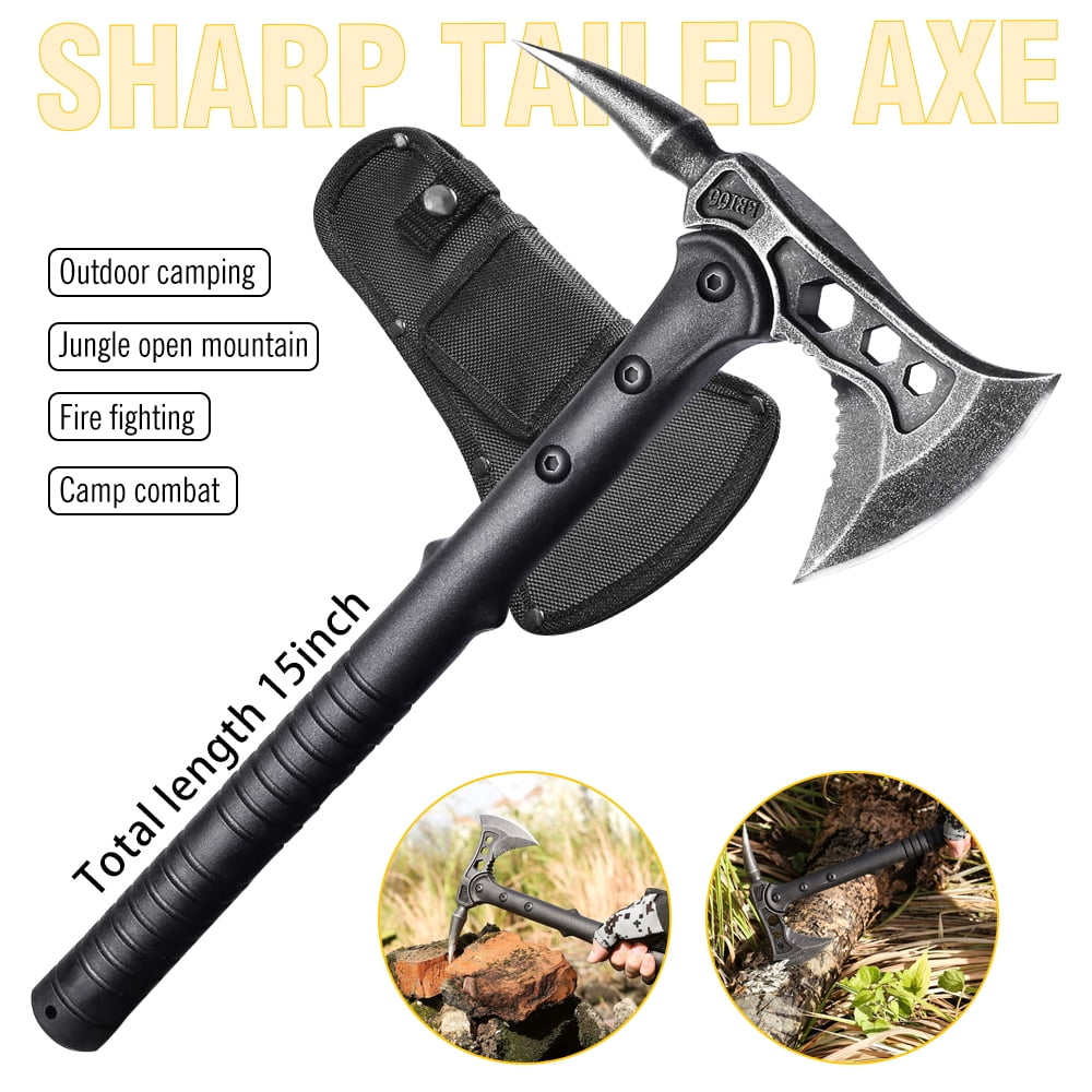 Camping Axe,Kepeak Survival Hatchet with Sheath Multi Tools Kit Hatchet for Outdoor Adventure