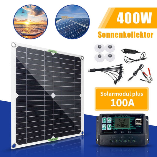 400 Watt Solar Panel Kit 12v,100A Solar Charge Controller for Caravan Boat Home, Camping, Boat