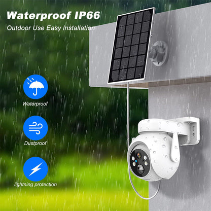 Powerful 1080P HD Wifi Solar Security Camera Full Color Night Vision IP66, ICSee