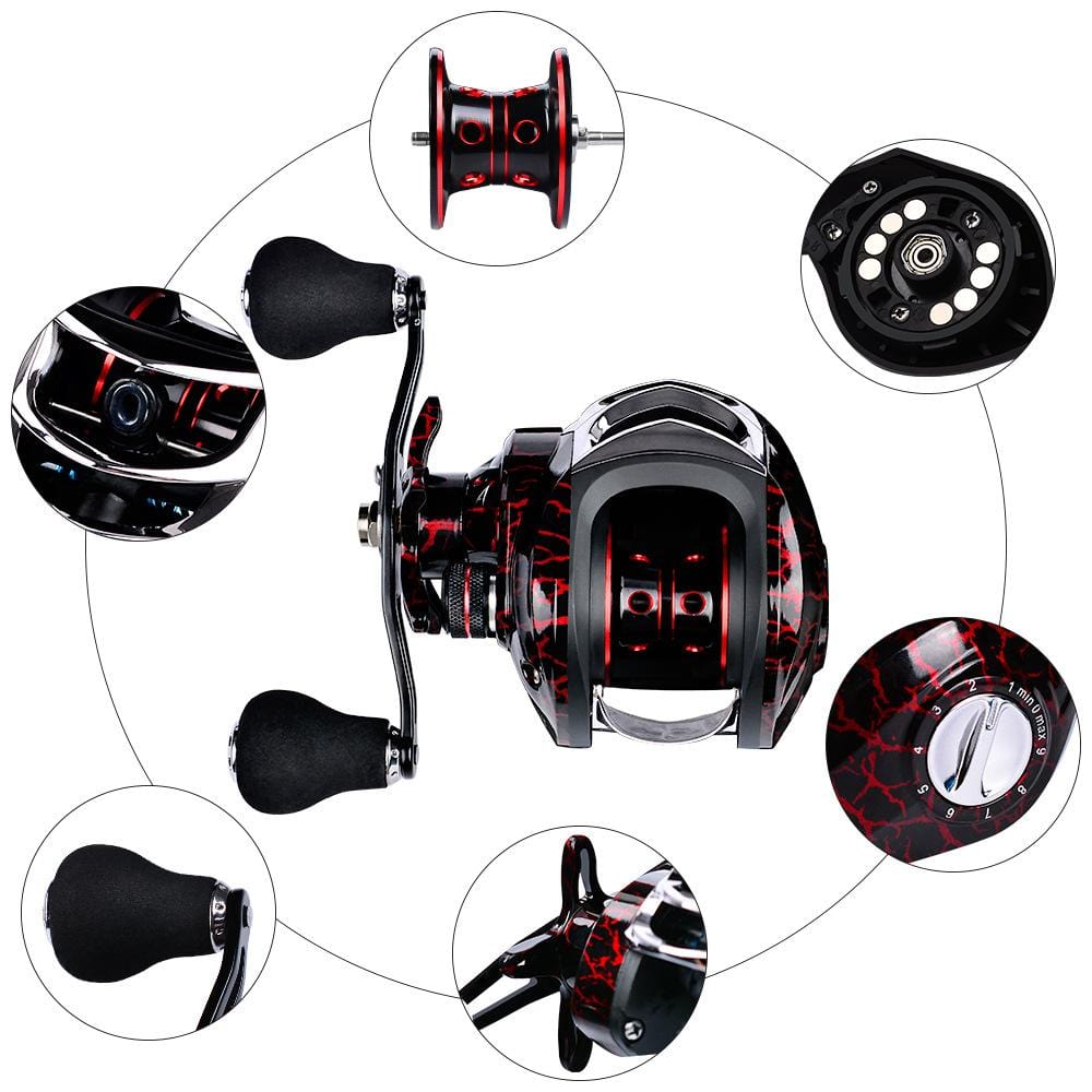 Kepeak Metal Drop Wheel 18 +1 Axis Vertical Fishing Reel - KEPEAK-Pro