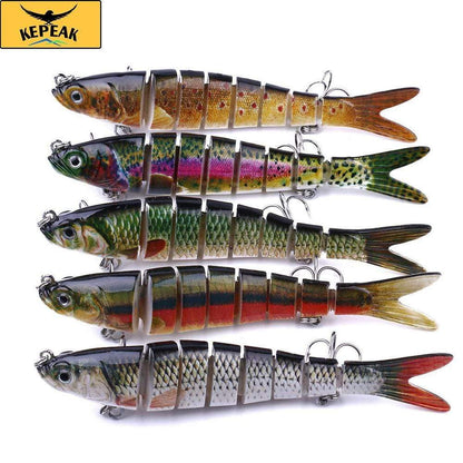 5PC 13.7 cm 27 g Sinker Shaker 8-segment Bait, Bass Isca Crankbait Fishing Tackle - KEPEAK-Pro