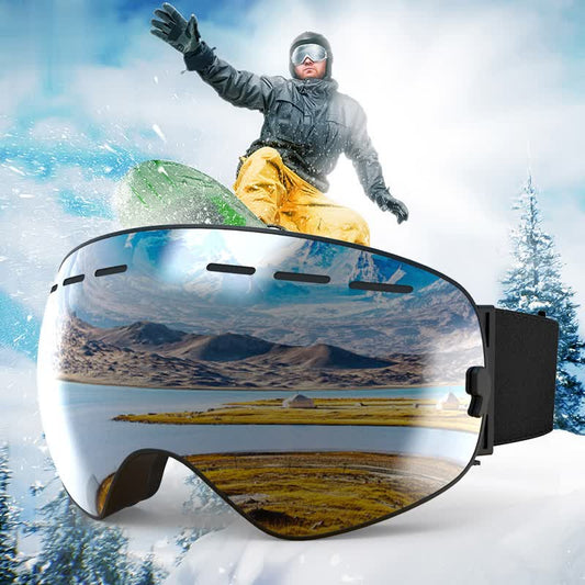 Ski Goggles Unisex Ski Glasses Double Layers UV400 Anti-Fog Big Ski Mask Glasses Skiing Snow Snowboard Goggles - KEPEAK-Pro