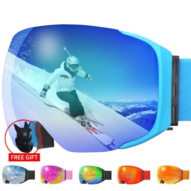 Ski Goggles Unisex Ski Glasses Double Layers UV400 Anti-Fog Big Ski Mask Glasses Skiing Snow Snowboard Goggles - KEPEAK-Pro